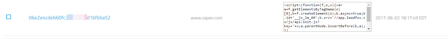 Facebook Zapier Leadfox