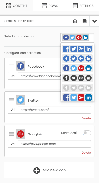 social media buttons