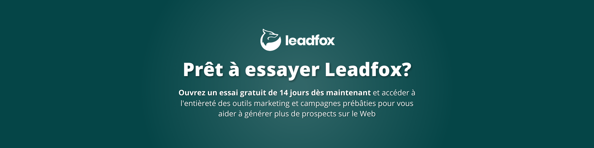 Bannière ouvrir un essai gratuit