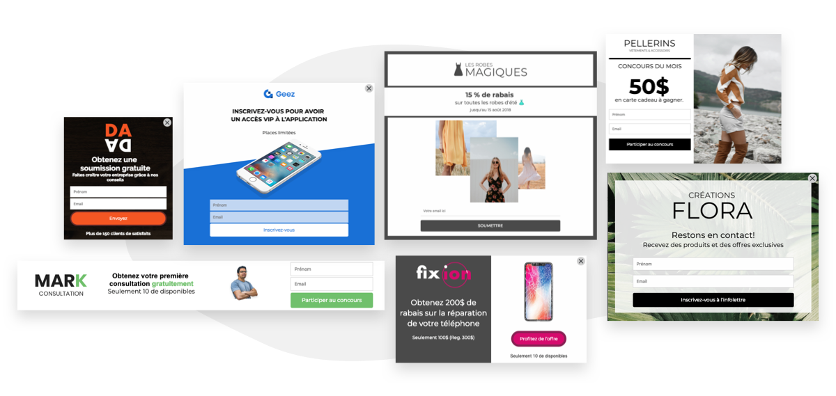 7 - modèles pop-up leadfox