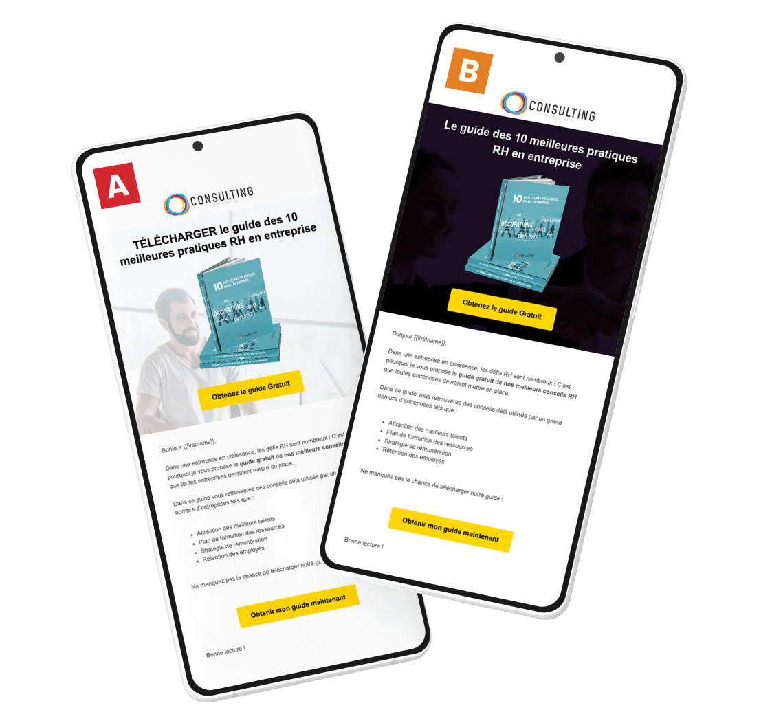 Faites des tests A/B pour augmenter vos taux d’ouverture et de clics