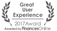 FinancesOnline Great User Experience 2017 Award badge