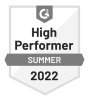G2 High Performer Summer 2022 badge
