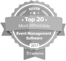 Capterra Top 20 Most Affordable Event Management Software 2017 badge